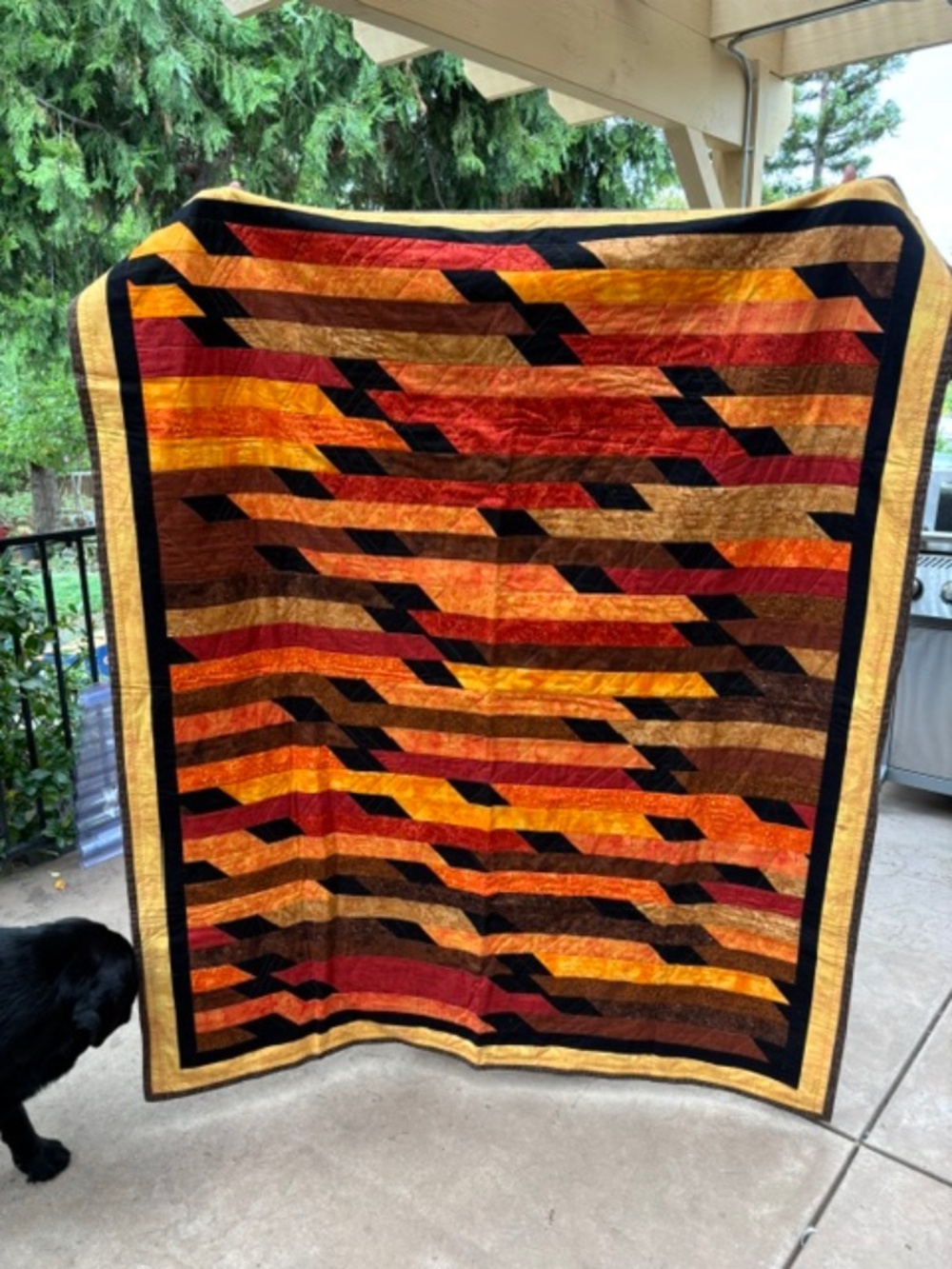 Quilt (one of a kind) Gorgeous Fall colors 56"x72" (Full size)